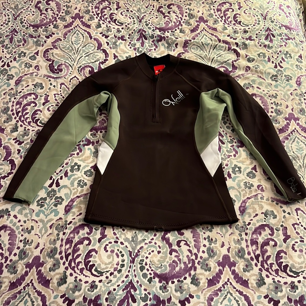 EUC O’Neill Girls Bahia Series 1mm LS Wet Suit Pullover Jacket 10